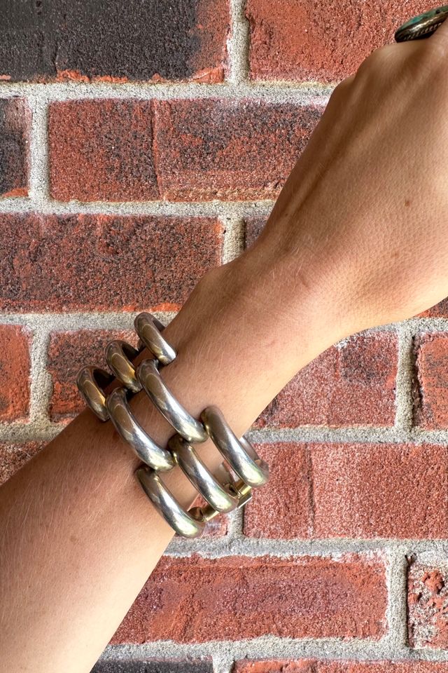 Vintage Industria Argentina Mid Century Silver Link Bracelet Selected by Grievous Angel Vintage #1