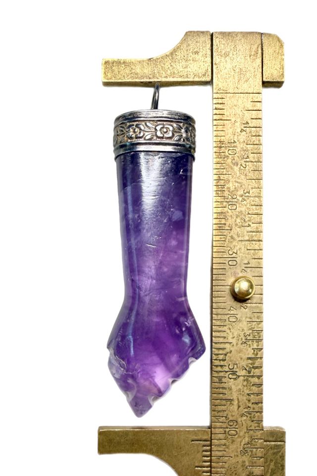 Vintage Sterling + Amethyst XL Figa Pendant Selected by Lux Revival #2