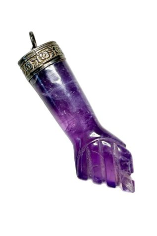 Vintage Sterling + Amethyst XL Figa Pendant Selected by Lux Revival