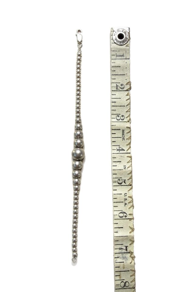 Vintage Sterling Silver Pearl Bracelet Selected by Lux Revival #3