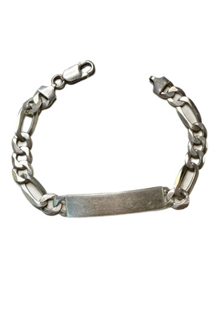 Vintage Sterling Silver Figaro ID Bracelet Selected by Lux Revival