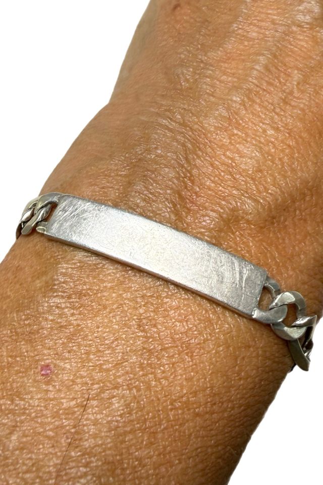 Vintage Sterling Silver Figaro ID Bracelet Selected by Lux Revival #1