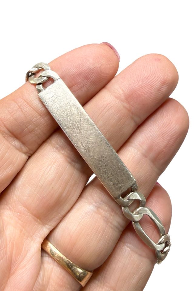 Vintage Sterling Silver Figaro ID Bracelet Selected by Lux Revival #2