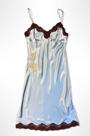 Y2K Silk Print Slip Dress Selected By Ritual Vintage