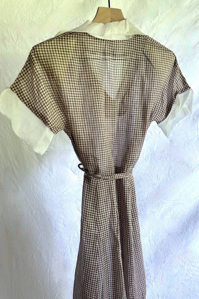 Vintage 1950s Brown Gingham Dress Selected by Grievous Angel Vintage #3