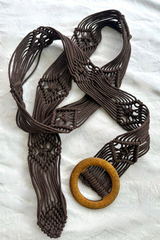 Vintage Brown Woven Belt Selected by Grievous Angel Vintage