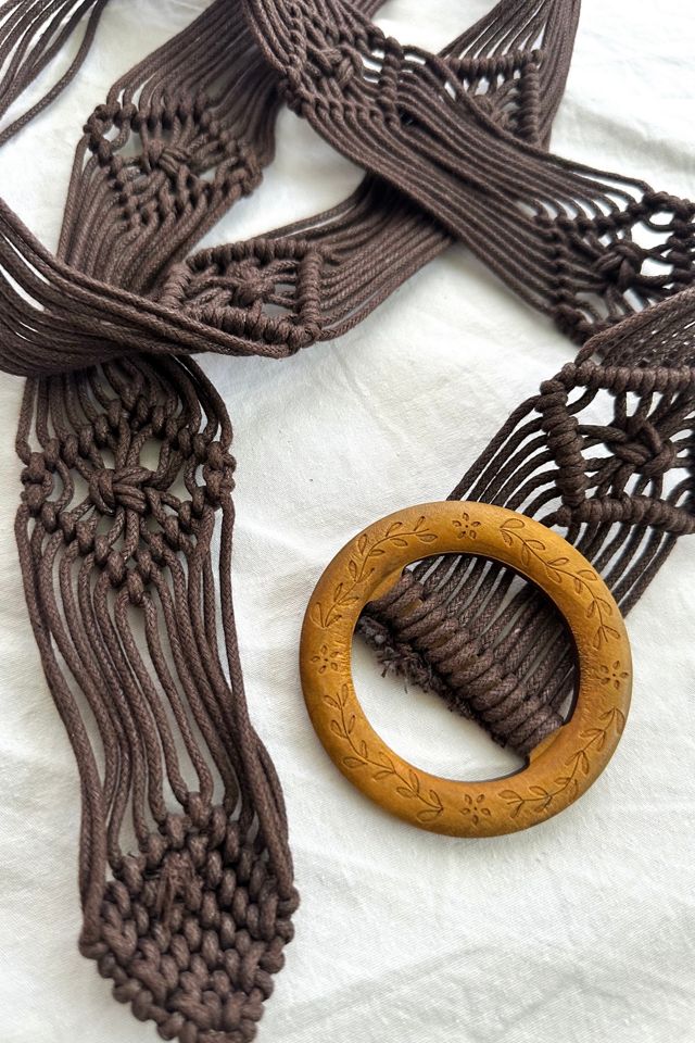 Vintage Brown Woven Belt Selected by Grievous Angel Vintage #1