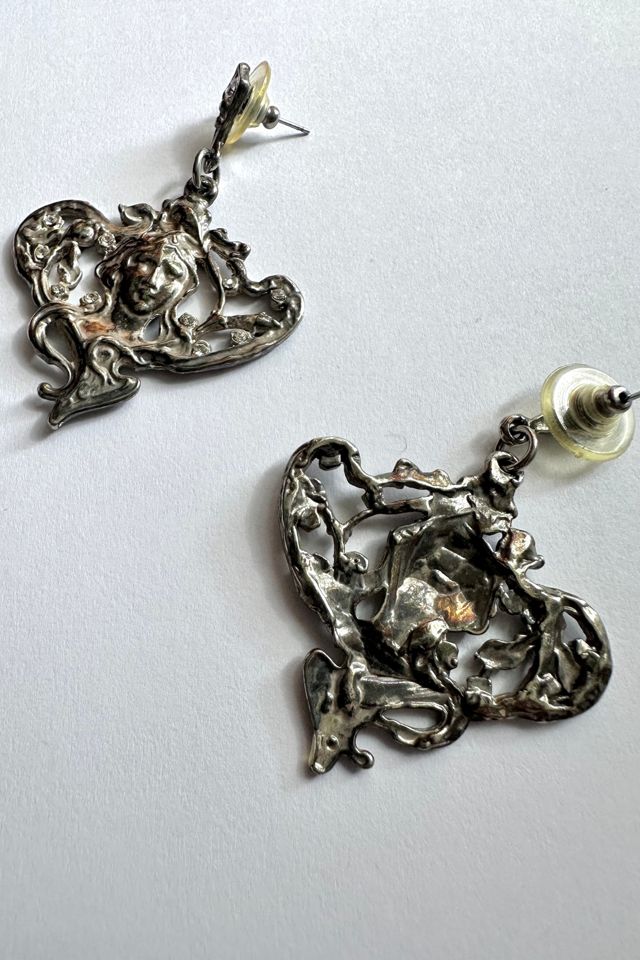 Vintage Art Nouveau Goddess Earrings Selected Grievous Angel Vintage #1