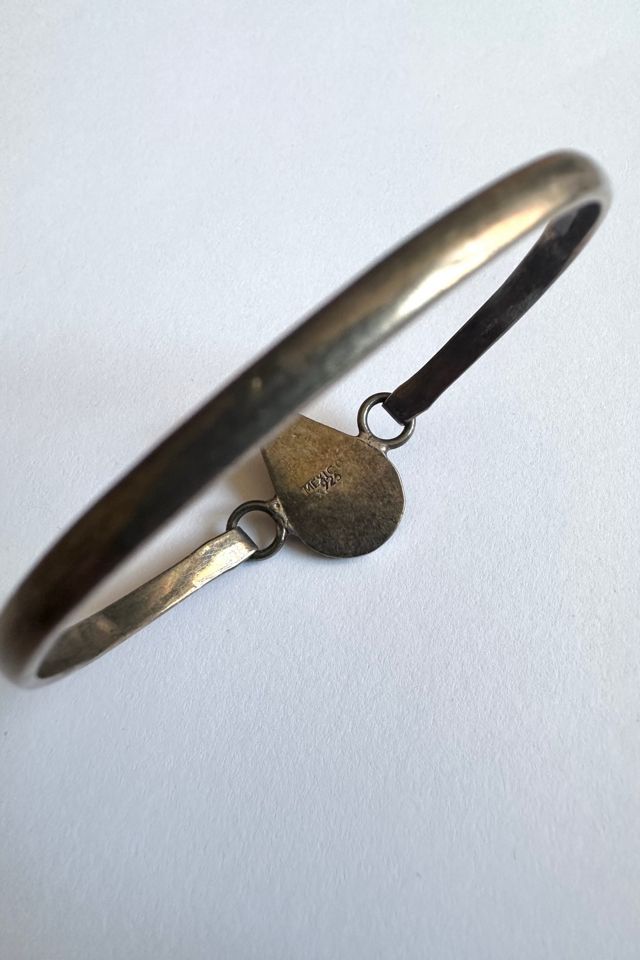 Vintage Sterling Silver and Red Stone Bracelet Selected by Grievous Angel Vintage #1