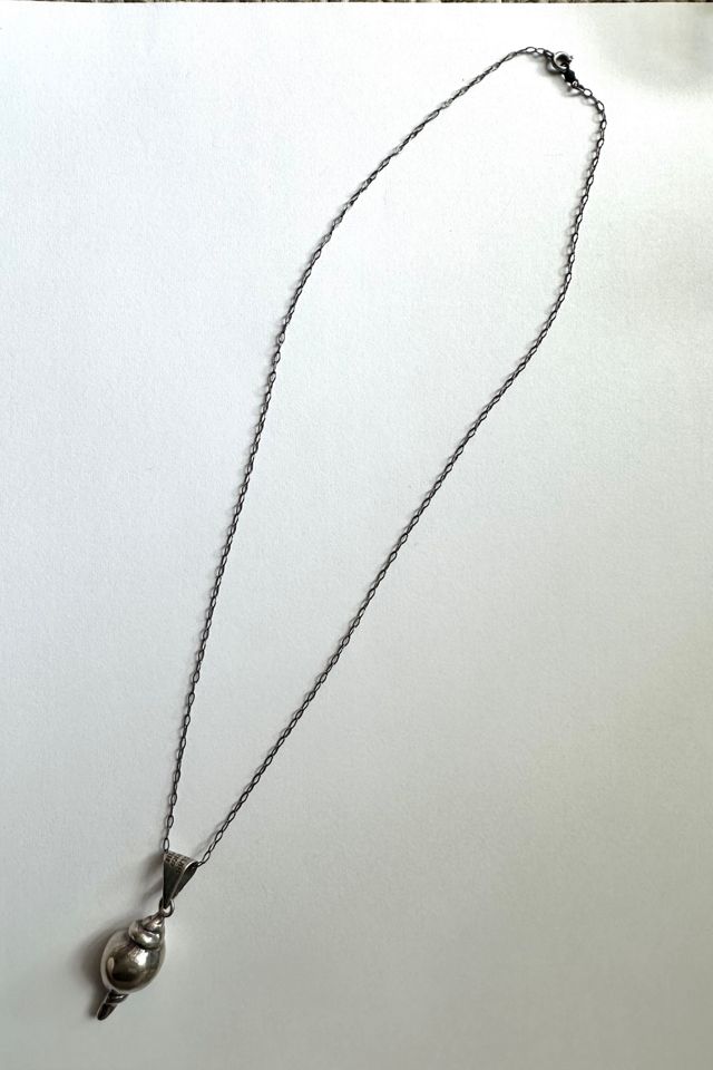 Vintage Sterling Silver Seashell Necklace Selected by Grievous Angel Vintage #1