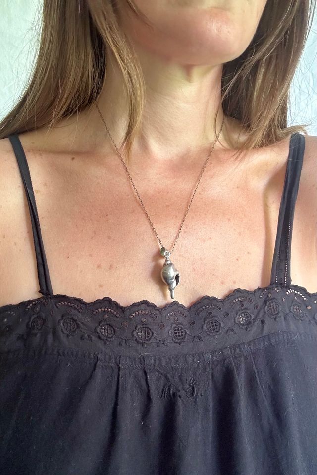 Vintage Sterling Silver Seashell Necklace Selected by Grievous Angel Vintage #3