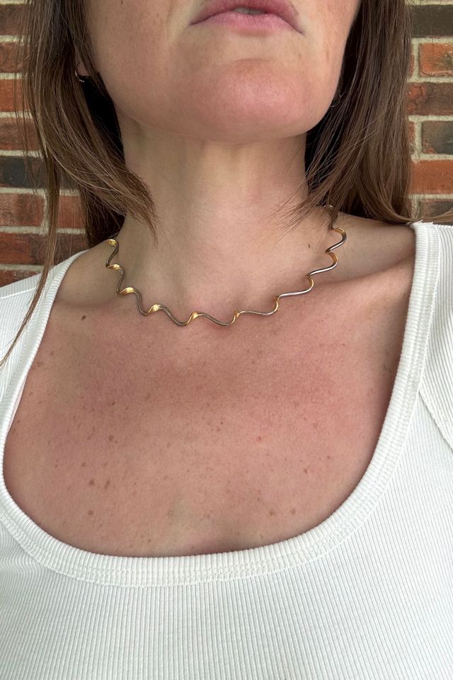 Vintage Silver Wavy Choker Selected by Grievous Angel Vintage #2