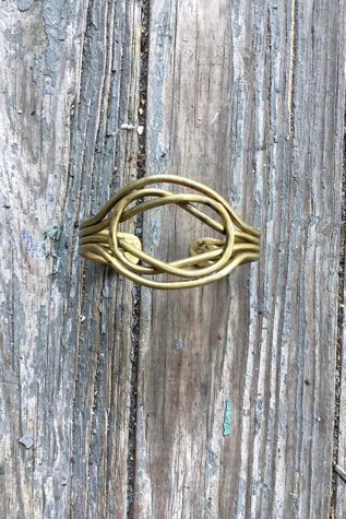 Vintage 1970s Hand Wrought Brass Cuff Selected by Cherry