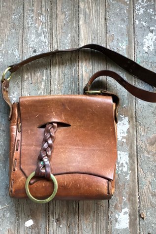 Vintage 1960s Handmade Leather Purse Selected by Cherry
