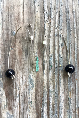 Vintage Modernist Wire Earrings Selected by Cherry
