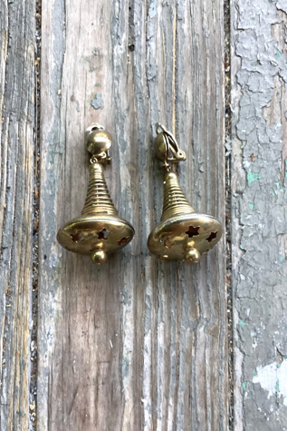 Vintage 1960s Atomic Spiral UFO Clip On Earrings Selected by Cherry