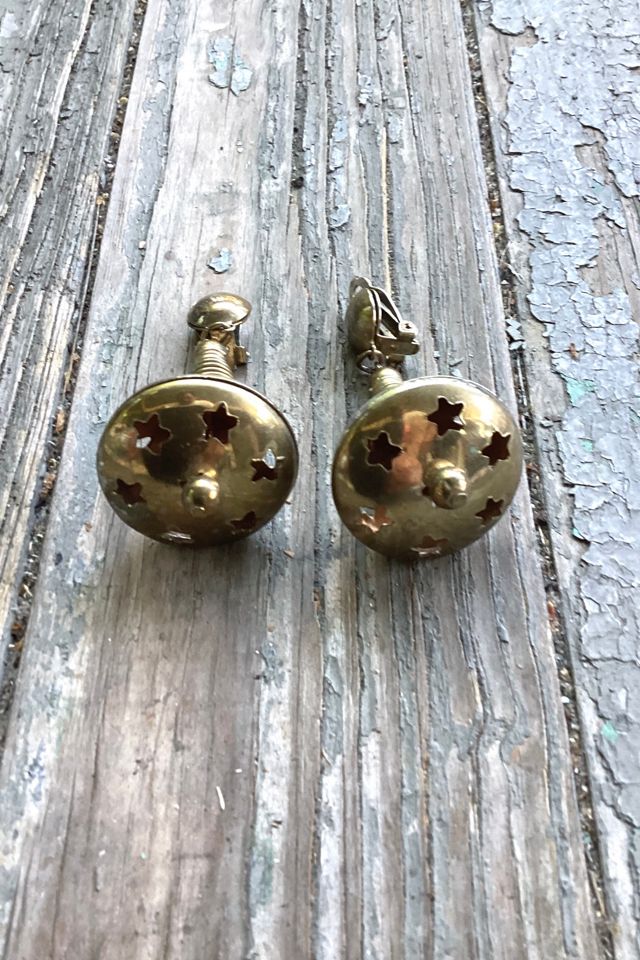 Vintage 1960s Atomic Spiral UFO Clip On Earrings Selected by Cherry #1