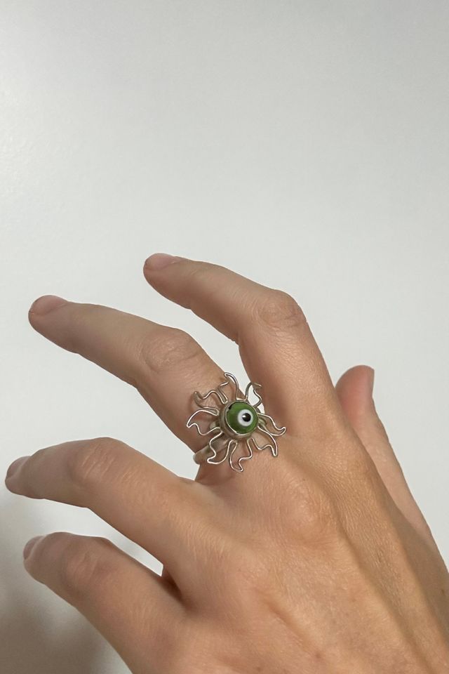 Handmade Sterling Silver Wire Sun Eyeball Ring Selected by Cherry #1