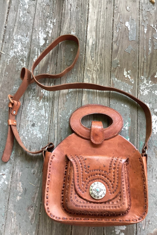 Vintage 1970s Tooled Leather Purse Selected by Cherry