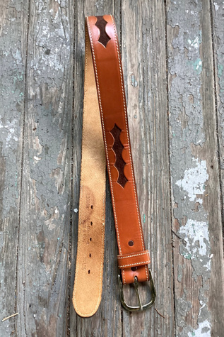 Vintage 1970s Leather and Suede Western Belt Selected by Cherry