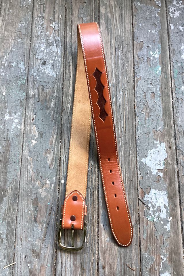 Vintage 1970s Leather and Suede Western Belt Selected by Cherry #1