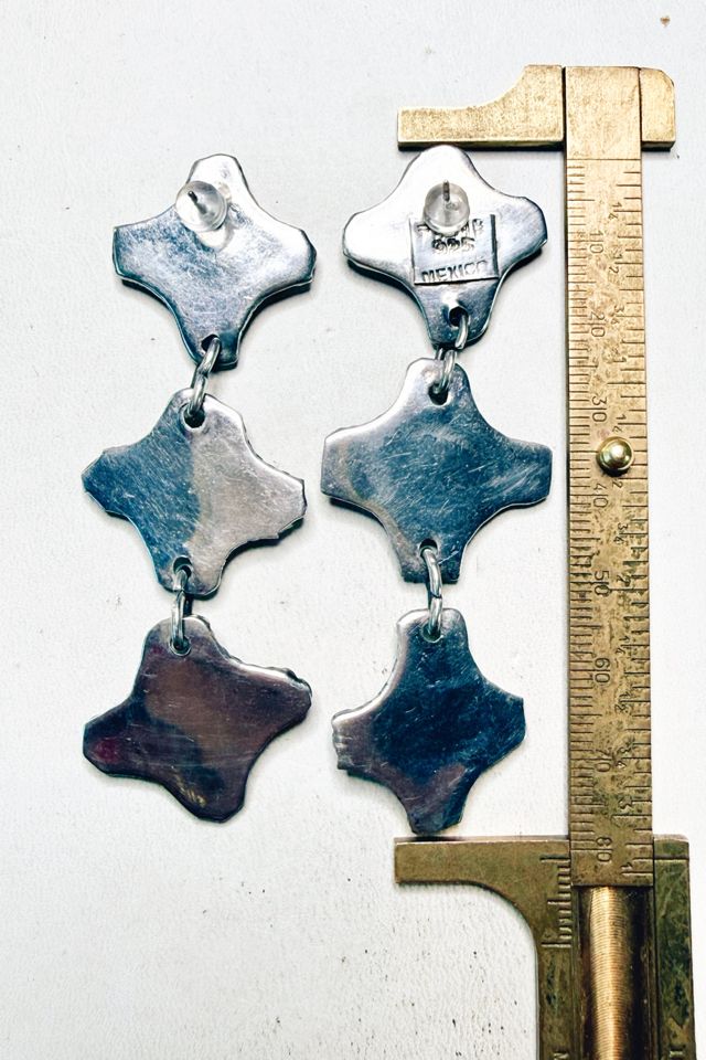 Vintage 1960s Sterling Silver Taxco Dangle Earrings Selected by Lux Revival #2