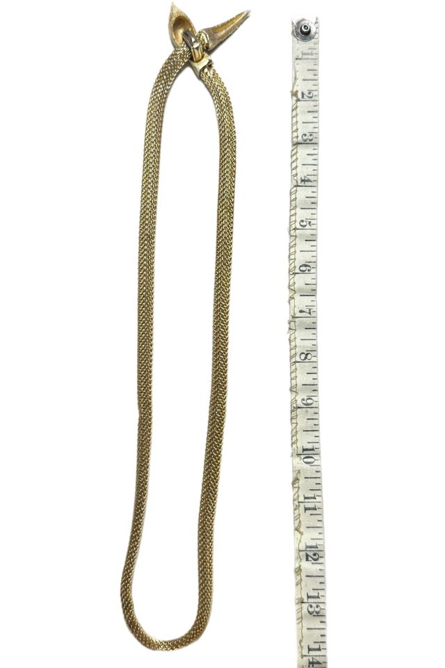Vintage 1980s Gold Plated Snake Bolo Necklace Selected by Lux Revival #3