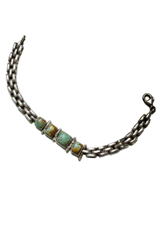 Женский браслет Lux Revival Vintage Sterling Silver Ladder with Gemstones Selected, цвет: Бирюзовый — фото 1