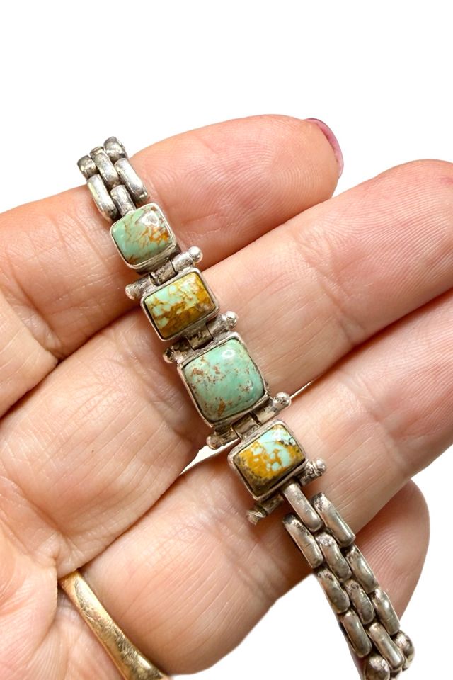 Vintage Sterling Silver Ladder Bracelet with Gemstones Selected by Lux Revival #2