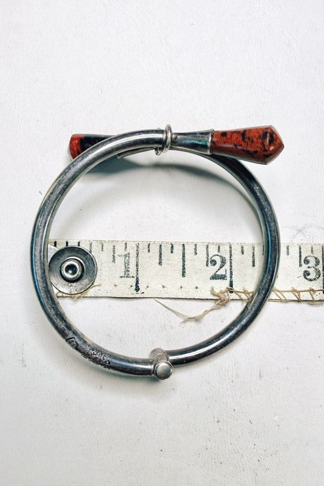 Vintage Sterling Silver Double Jasper Bypass Bracelet Selected by Lux Revival #2