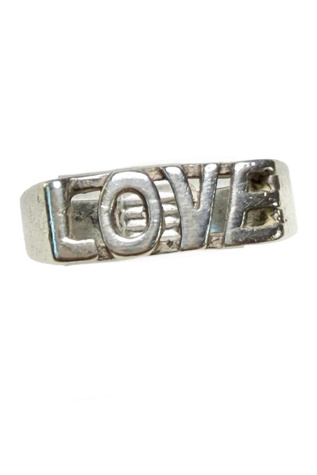 Vintage Sterling Silver “Love” Ring Selected by Lux Revival