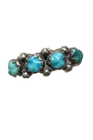 Vintage Sterling Snake Eye Ring with Gemstones Selected by Lux Revival