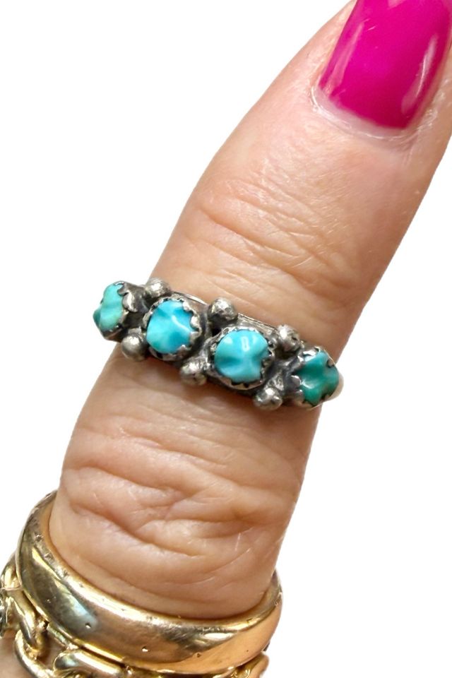 Vintage Sterling Snake Eye Ring with Gemstones Selected by Lux Revival #1