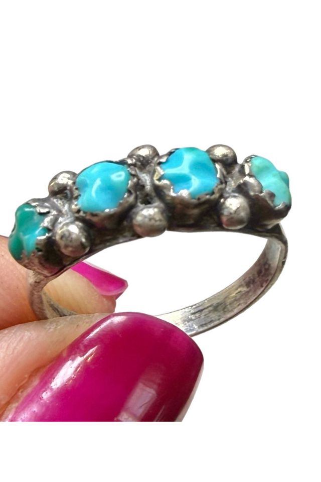 Vintage Sterling Snake Eye Ring with Gemstones Selected by Lux Revival #2