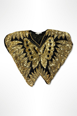 1970s Butterfly Disco Sequin Top Selected By Ritual Vintage