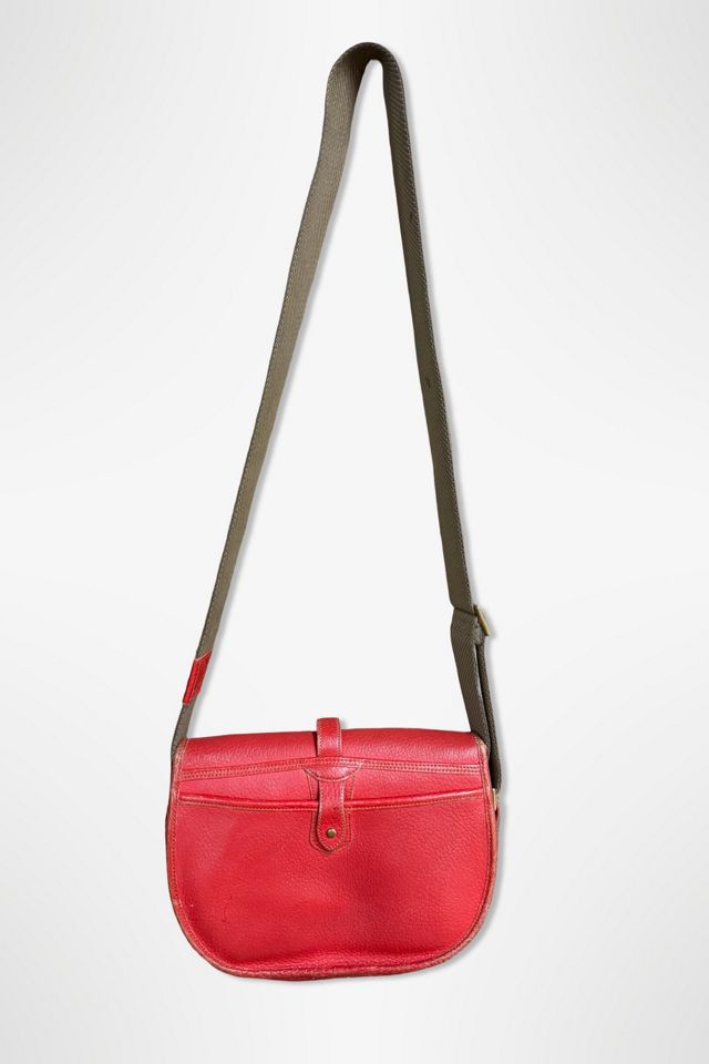 1980s Dooney And Bourke Red Saddle Bag Purse Selected By Ritual Vintage #1