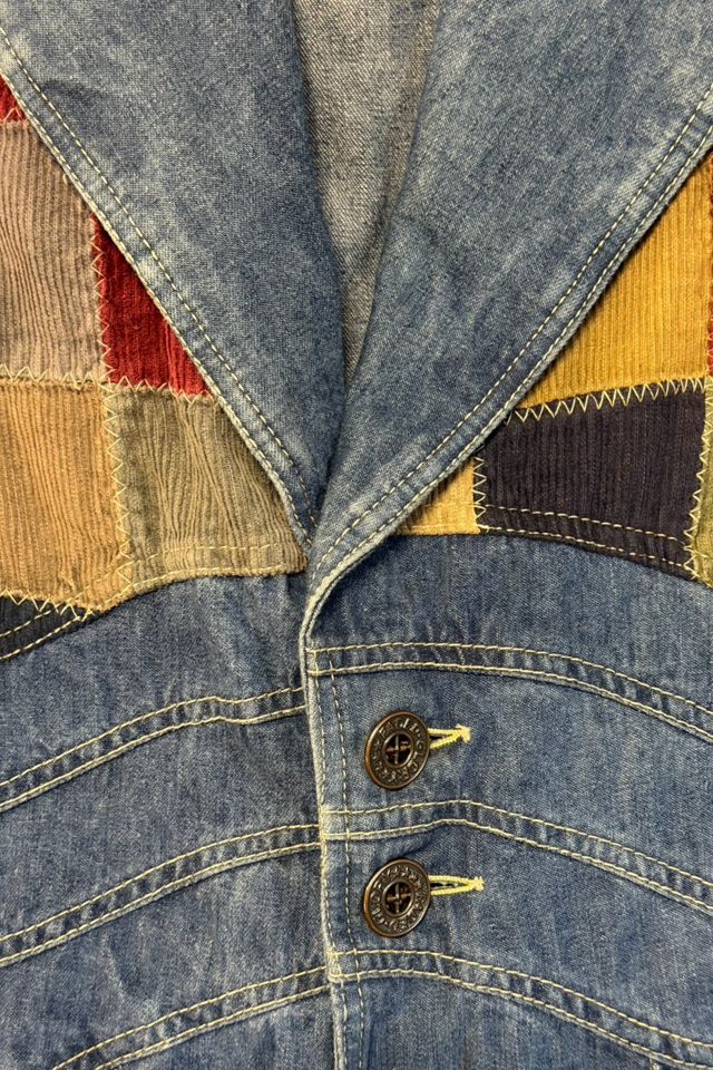 1970s Faded Glory Patchwork Denim Blazer Selected By Ritual Vintage #3