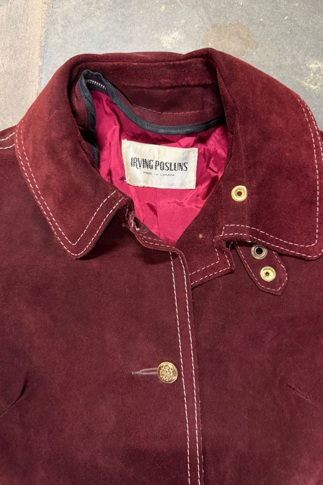 1970s Merlot Suede Brass Belted Coat Selected By Ritual Vintage #2