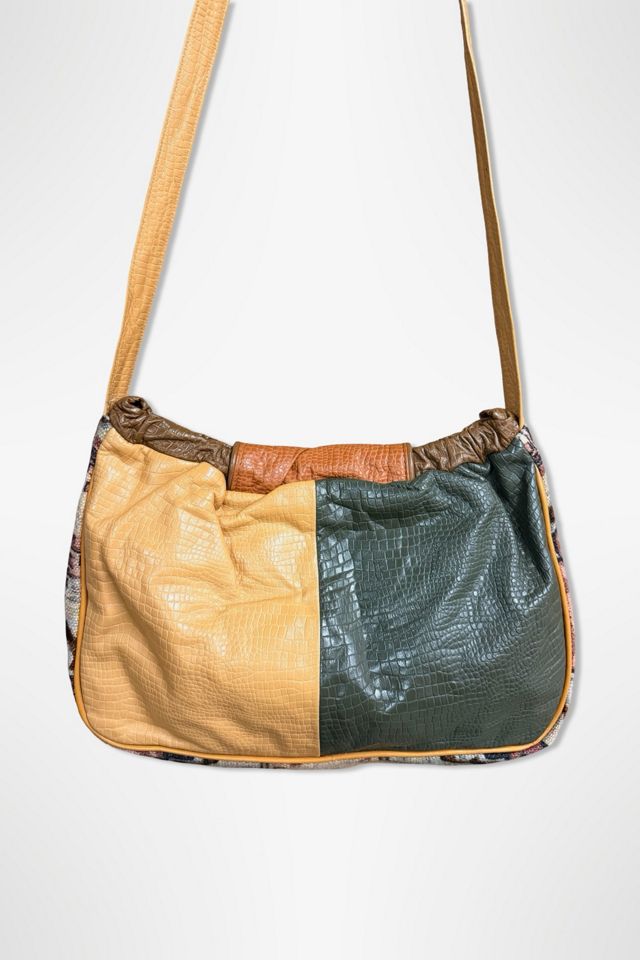 1980s Leather And Tapestry Mixed Media Shoulder Bag Selected By Ritual Vintage #2