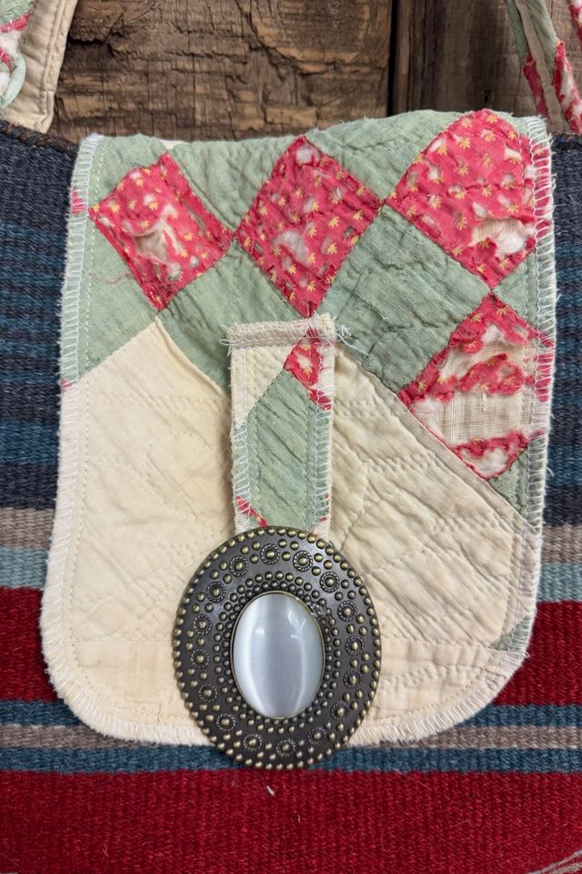 Antique Quilt And Blanket Reworked Folk Art Tote Bag Selected By Ritual Vintage #2