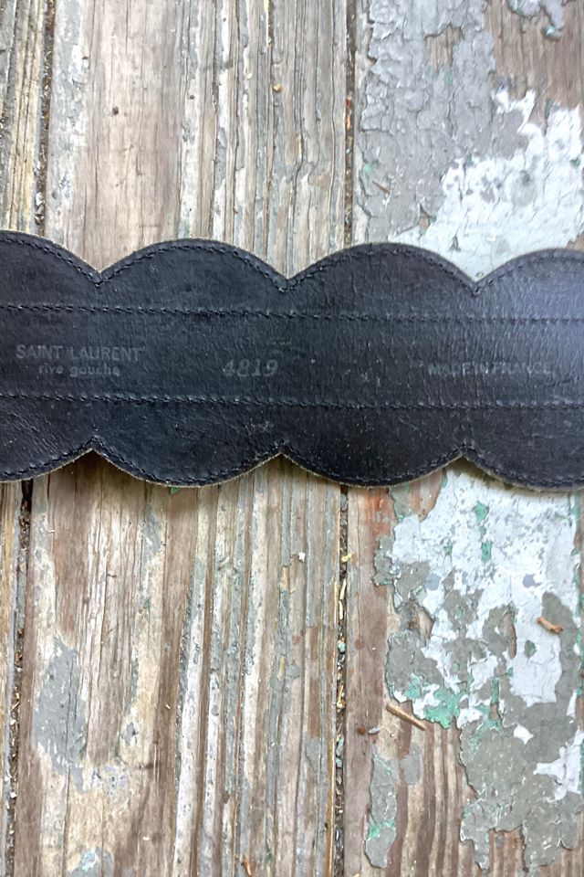 Vintage SAINT LAURENT Black and Red Leather Bubble Belt Selected by Cherry #1