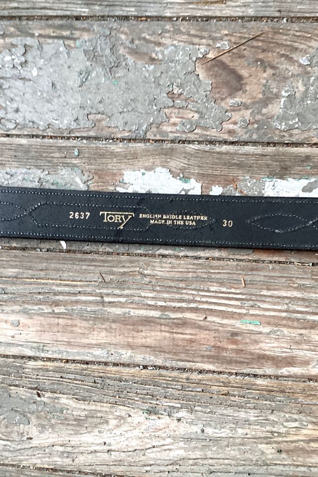Vintage 1960s Black Leather Western Belt Selected by Cherry #1