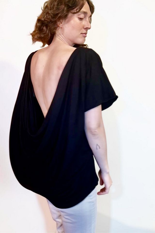 1980s Ungaro Draped Cowl Back Blouse Selected by Personal Choice #2