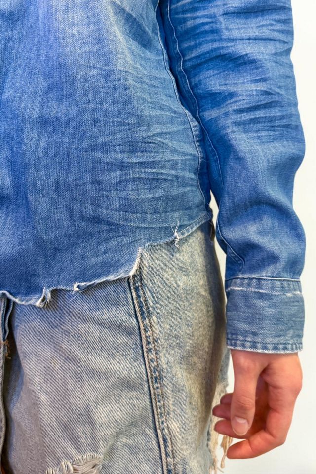 Frank & Eileen Distressed Lightweight Jeans Shirt Selected by Personal Choice #3