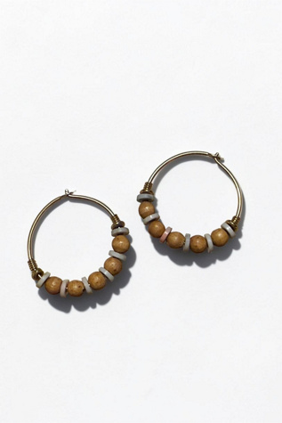 1990s Beaded Hoop Earrings Selected by Personal Choice