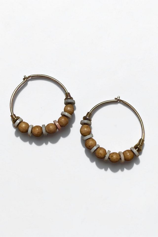1990s Beaded Hoop Earrings Selected by Personal Choice #1