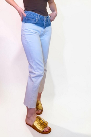 Bicolor Jeans Selected by Personal Choice