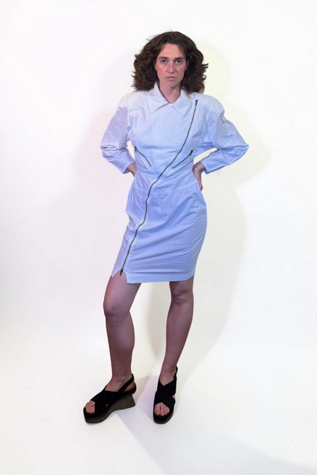 1980s Motorcycle Jacket Inspired Mini Dress Selected by Personal Choice