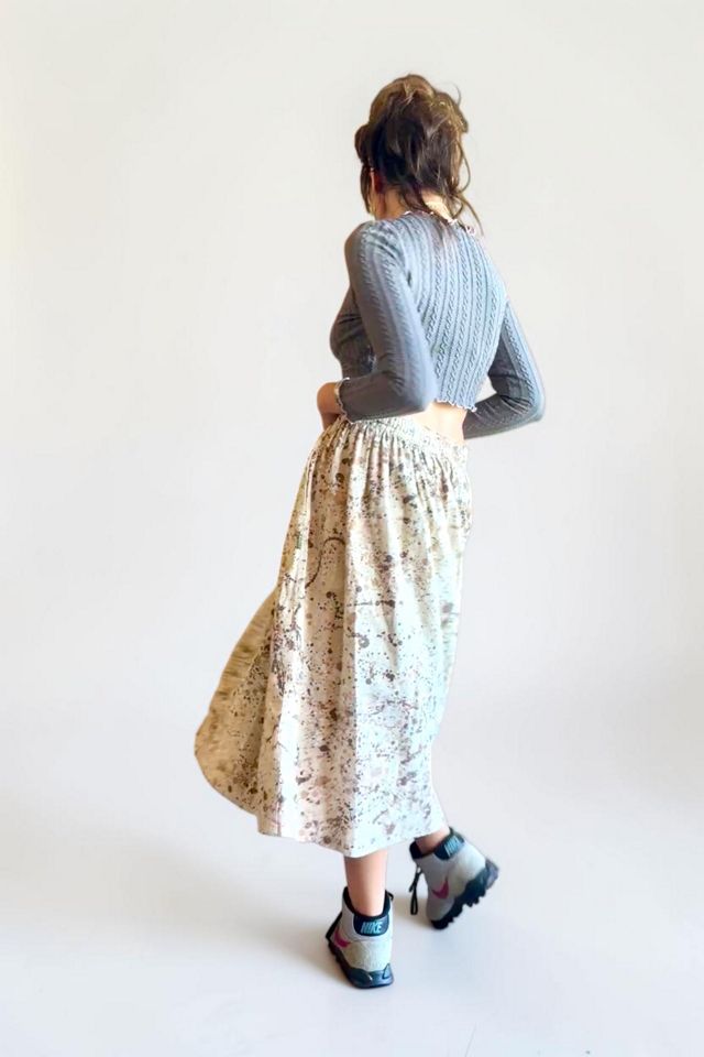 Vintage Gene Ewing Bis Splatter Print Full Skirt Selected by Personal Choice #1