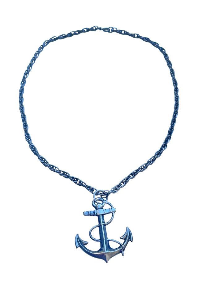 Vintage Silver Anchor Necklace Selected By Ankh By Racquel #1
